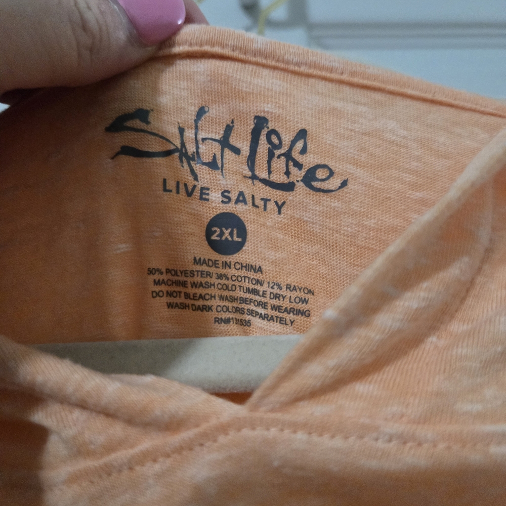 Salt Life Sunbleached Live Salty Hooded Tee - Picture 2 of 7